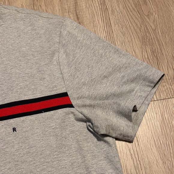 Tommy Hilfiger Gray and Red Men's T-Shirt - Picture 3 of 5